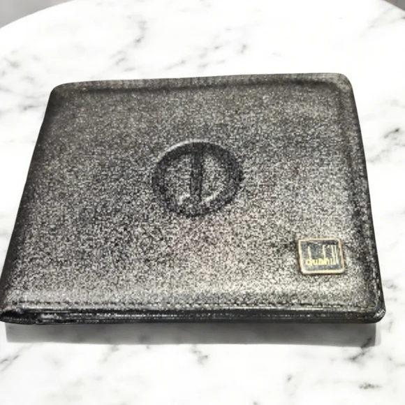 Dunhill NWOT Black Leather Bi-fold Wallet - Picture 1 of 7